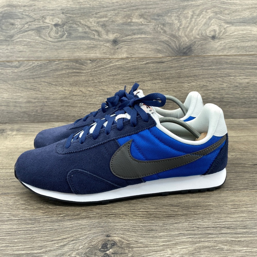 Nike Waffle Racer Sneakers Mens 9 Blue Navy Grey Retro Low Top 898031-401